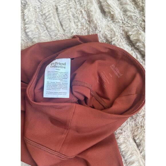 Girlfriend Collective Float High Rise Seamless Leggings Size XXS Mahogany - Picture 5 of 7